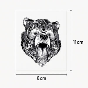 Tatouage main ours rugissant