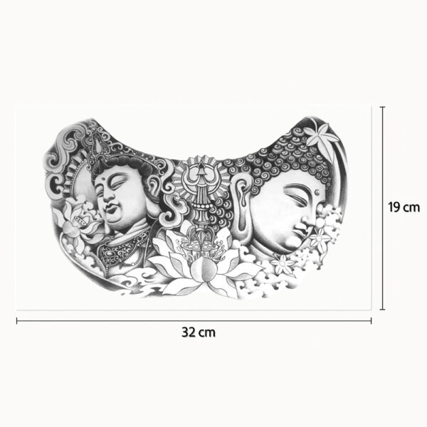 Tatouage poitrine deux bouddhas
